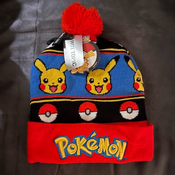 Pokémon Pikachu Fairisle Pom Pom Beanie - Picture 1 of 2